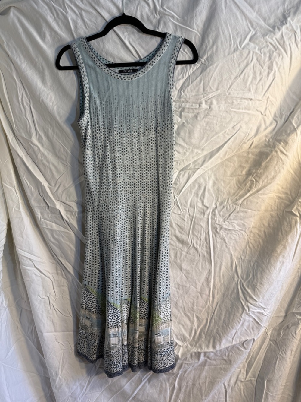 NIC+ZOE Sleeveless Dress in Cream and Black NWOT